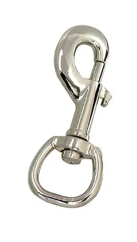 HOOK 3-1/2" SNAP ROUND EYE ZINC F-TR
