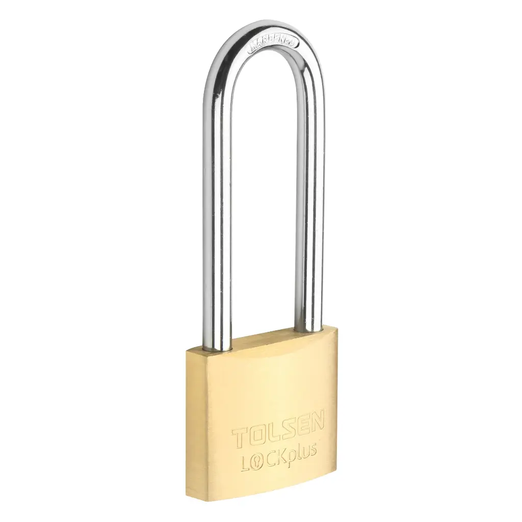 Heavy Duty Long Shackle Brass Padlock