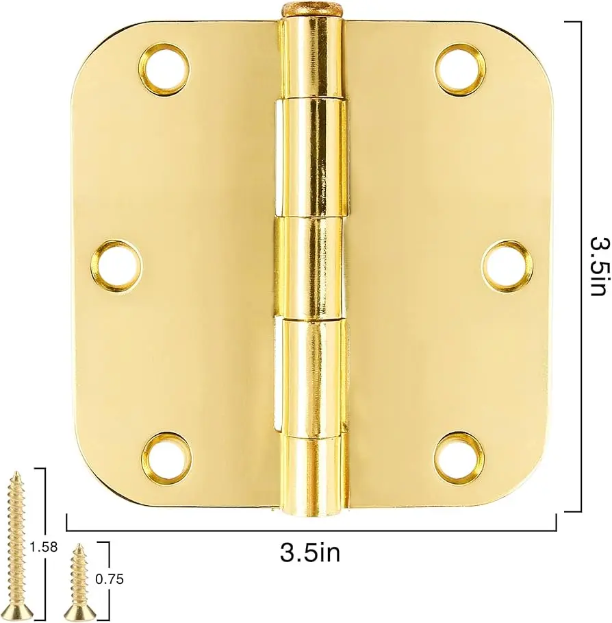 Hinge 3.5in BR Brass BC-351R HX-TR