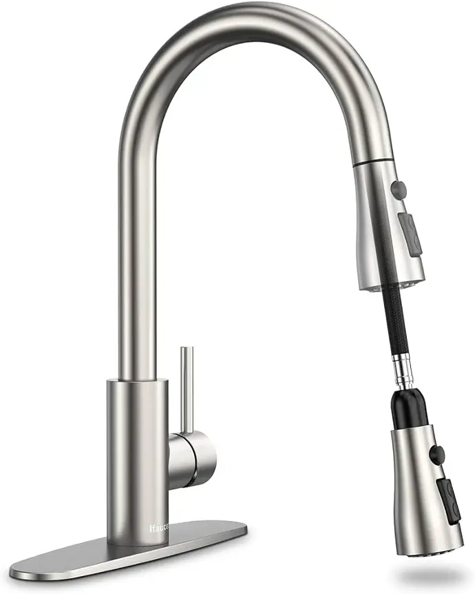 IFAUCET SRPING KITCHEN FAUCET CHROME ZINC ALLOY BODY AND HANDLE WITH 3 FUNCTION SPRAY HEAD - 308DC004AA09-2380
