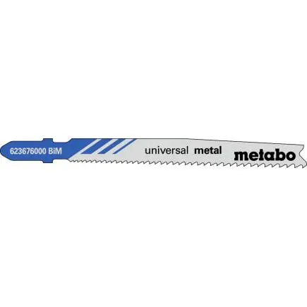 JIG SAW BLADE UNIV M 74/1.2-2.6MM/21-10T T123XF SINGLE METABO - 623676000