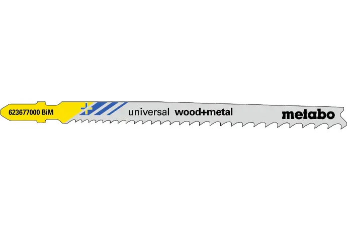 JIG SAW BLADE UNIV W+M 106/2.4-5MM/10-5T T345XF SINGLE METABO - 623677000
