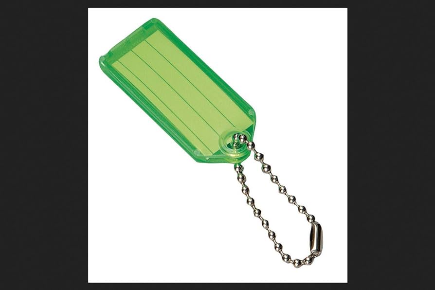 KEY TAG W/BEADE D CHAIN-2/CARD HY-KO - KC140