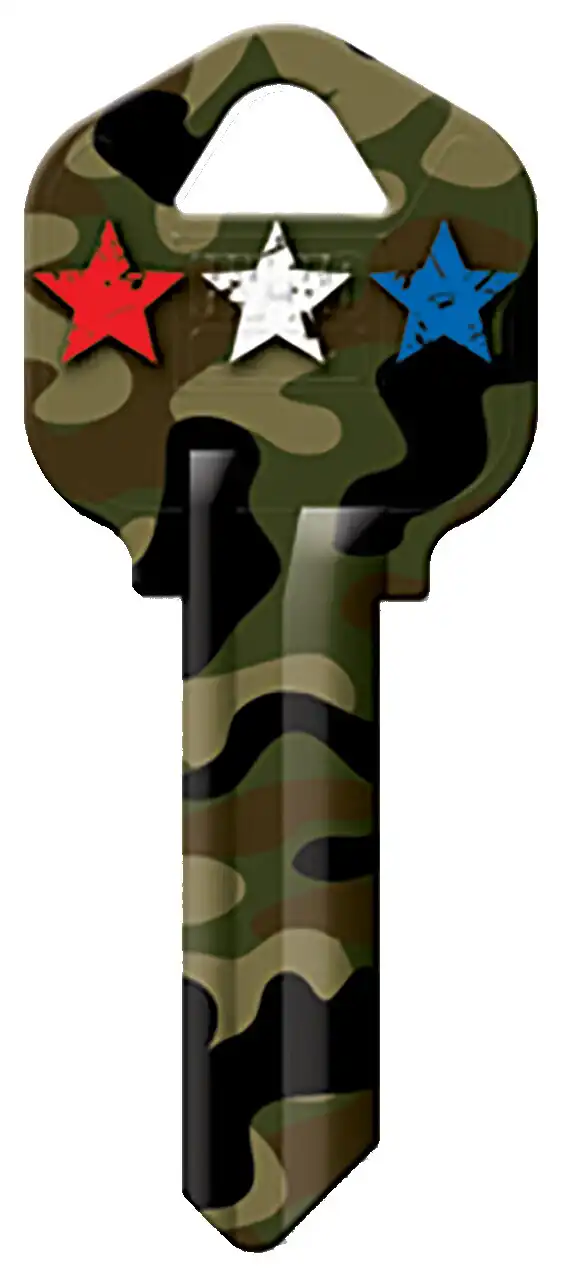 KEYBLANK KWIKSET LOCK CAMO STAR HY-KO - KW1-15