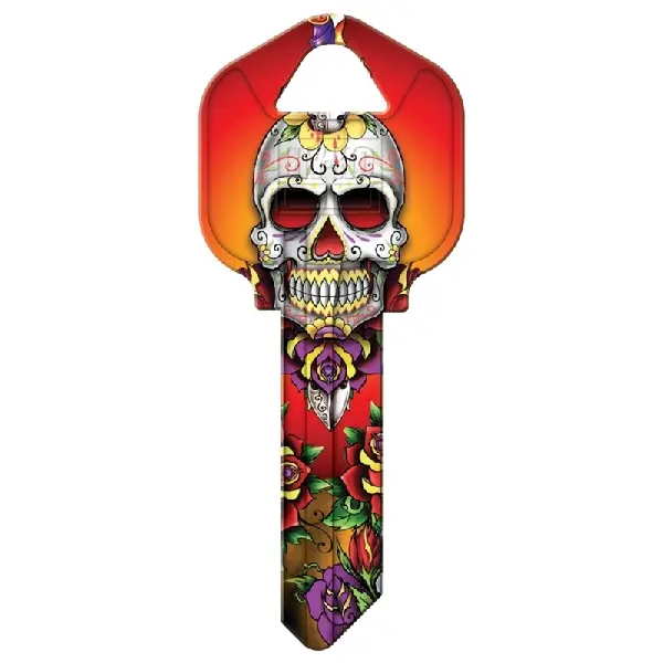 KEYBLANK KWIKSET LOCK MEXICAN SKULL HY-KO - KW1-29
