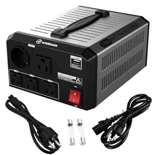 KRIEGER 1700WATT VOLTAGE TRANSFORMER 110/120V - 220/240V STEP UP CONVERTER