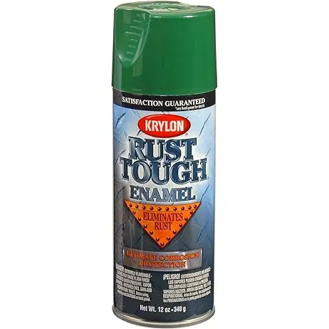 KRYLON RTA9223 SPRAY PAINT RUST TOUGH ENAMEL GLOSS HUNTER GREEN 12O...