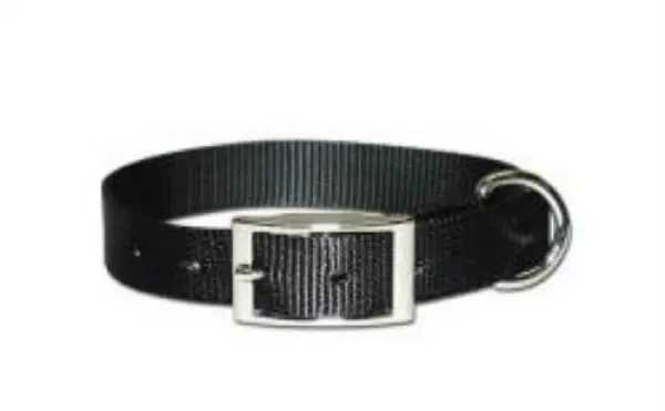 LEATHER BROTHER 5/8" REG 1PLY NYLON COLLAR ADJ HARN/BK - 17S-BK