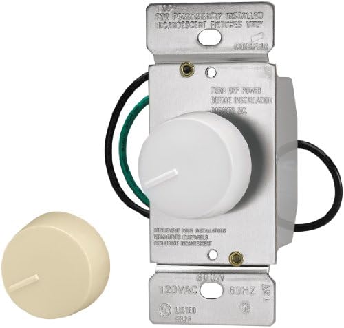 LEV ROTARY DIMMER SWITCH 3-WAY AND SINGLE POLE 6003V/6683-IW/R603-PIV