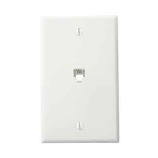 LEV WHITE FLUSH TELEPHONE JACK TWD3532W/40249-W/TPTE1-W