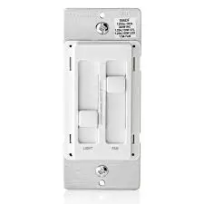 LEVITON WHITE DECORA SLIDE DIMMER/FAN COMBO CONTROL 66DF-10W