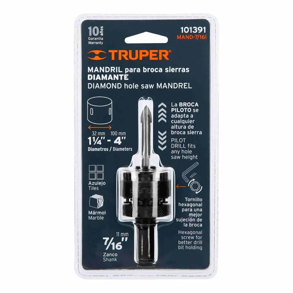 MANDRIL 7/16" MAND TRUPER