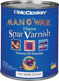 MCCLOSKREY MAN O'WAR LOW VOC SPAR EXTERIOR SATIN SPAR VARINISH QUART - 080.0007505.005
