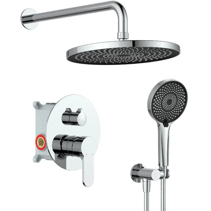 METAL SHOWER SET 6" CP - BMHSS0002