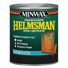MINWAX HELMSMAN CLEAR SEMI GLOSS INDOOR/OUTDOOR SPAR URETHANE QUART - 63200444