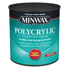 MINWAX POLYCRYLIC WATER BASE CLEAR  GLOSS FINISH QUART - 65555444