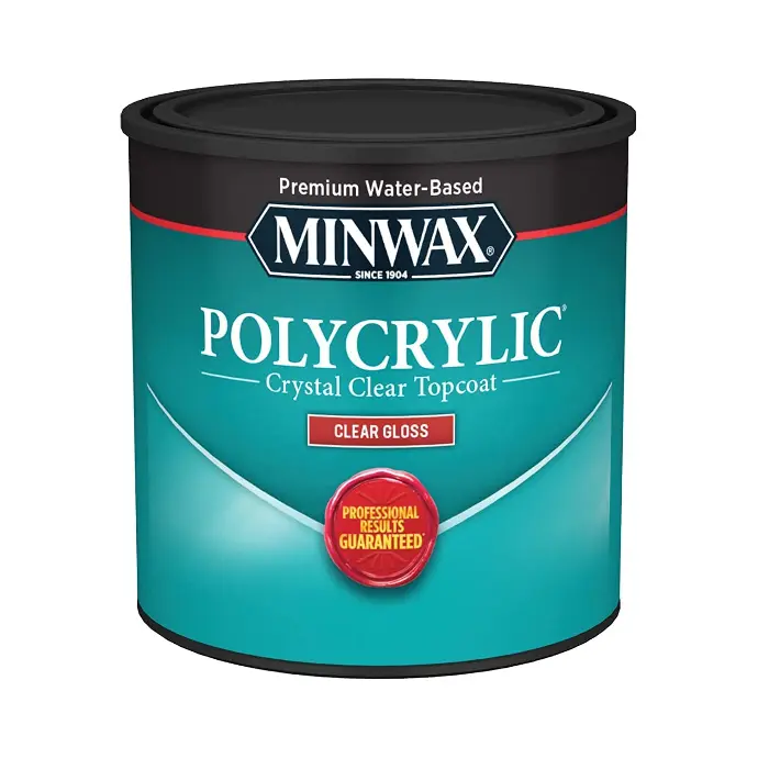MINWAX POLYCRYLIC WATER BASE CLEAR GLOSS 1/2PT - 255554444