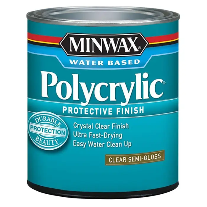 MINWAX POLYCRYLIC WATER BASE CLEAR SEMI GLOSS 1/2PT - 244444444
