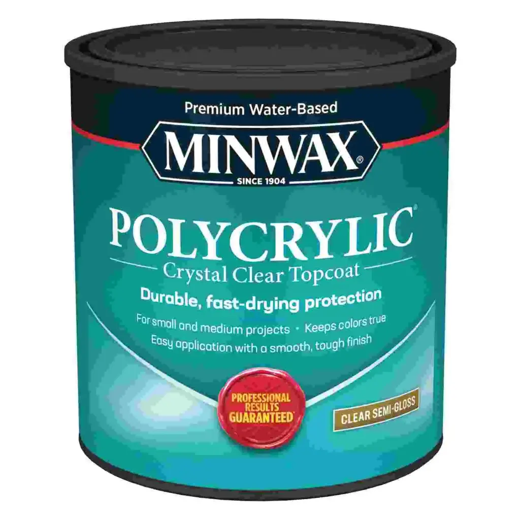 MINWAX POLYCRYLIC WATER BASE CLEAR SEMI GLOSS QUART - 64444444