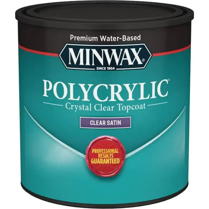 MINWAX POLYCRYLIC WATER BASE PROTECTIVE FINISH STAIN 1/2PT - 233334444