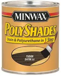 MINWAX POLYSHADES 61360444 WOOD STAIN AND POLYURETHANE 360 TUDOR SATIN QUART - 61360444