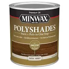 MINDWAY POLYSHADES L613960444A WOODSTAIN AND POLYURETHANE IN 1STEP HONEY SATIN 