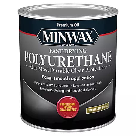 MINWAX POLYURETHANE FAST DRYING CLEAR SATIN QUART