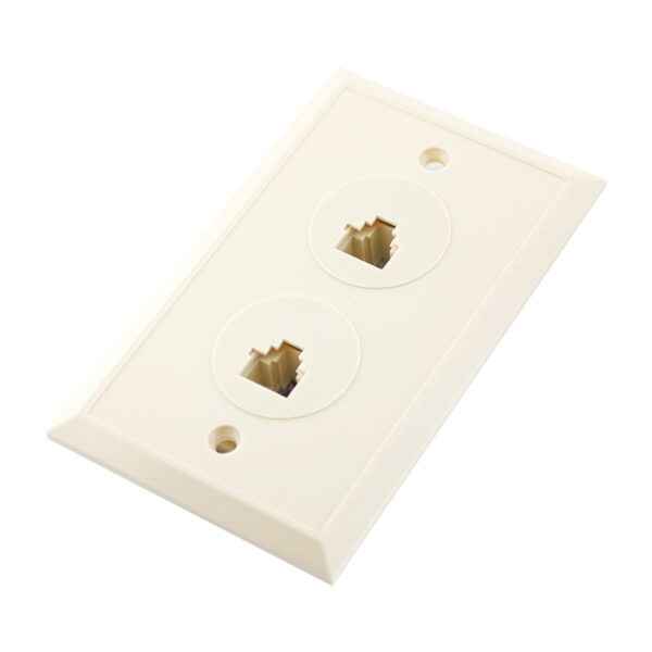 NA - Double RJ 45 Jack Wall Plate KR-217-8