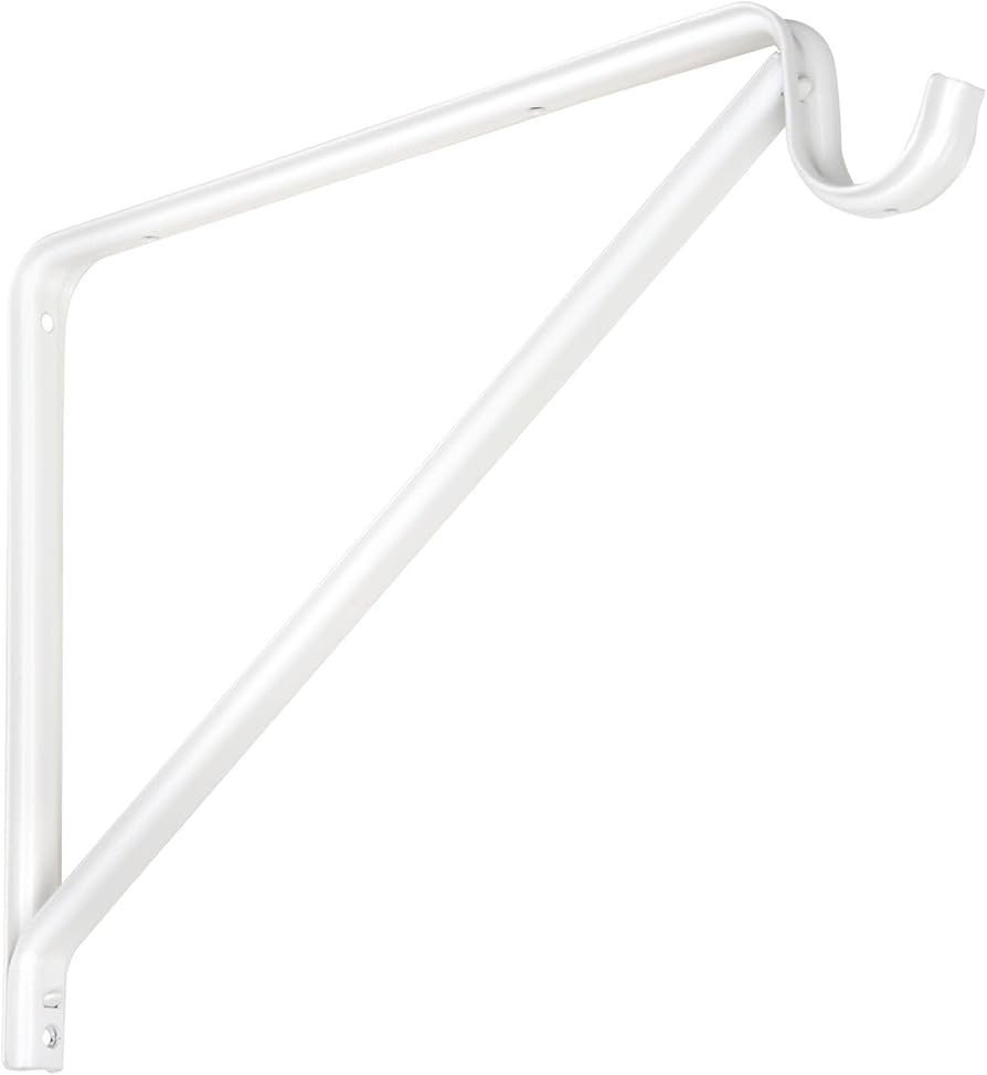 NATIONAL HARDWARE SHELF & ROD BRACKET WHITE - N224-501