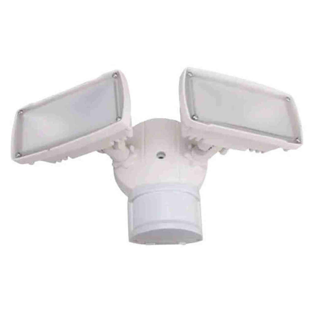 NATURALED 7033 LED FXSFD20 WH-SEN 20 WATT DOUBLE HEAD LED FLOOD LIGHT WHITE MOTION SENSOR 5000K 120V - 7033