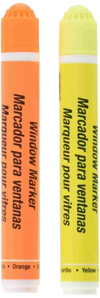NEON WINDOW MARKER ORANGE/YELLOW HY-KO - 40616