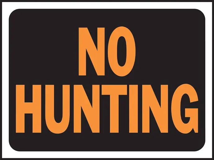 NO HUNTING SIGN 9" X 12" HY-KO - 3021