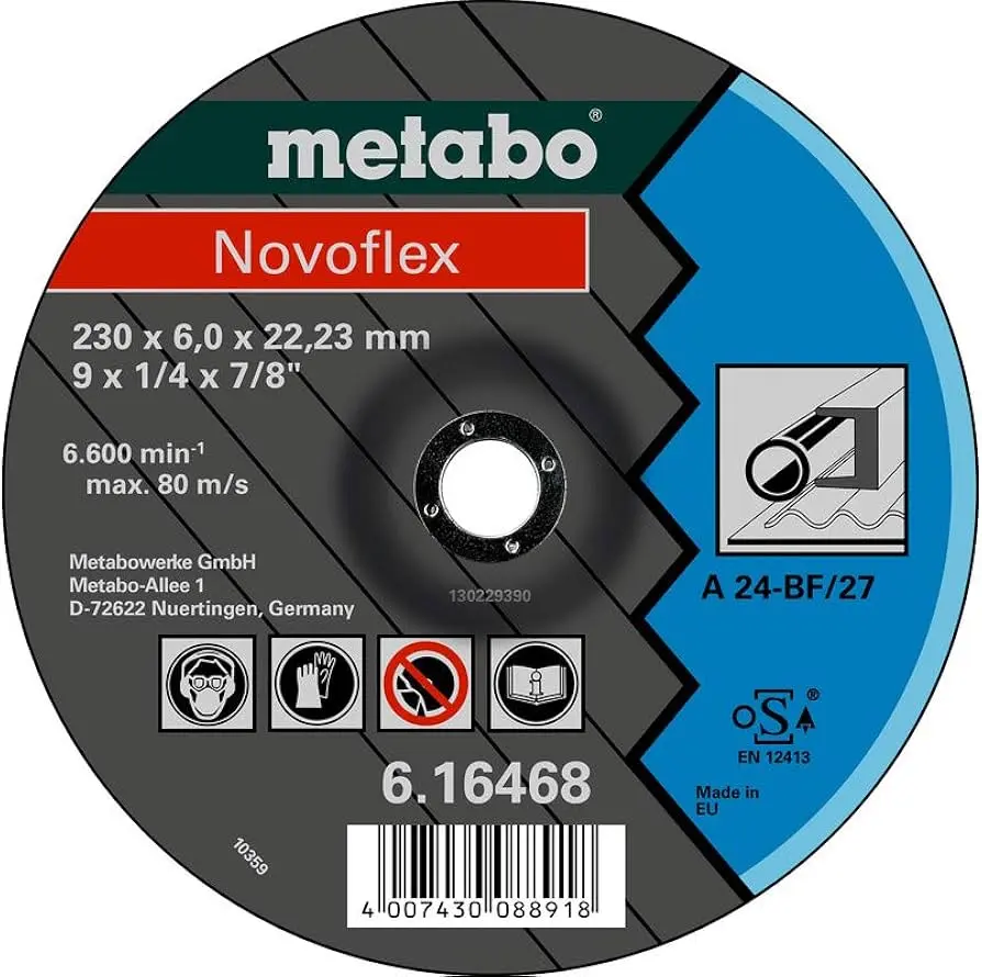 NOVOFLEX 230 X 6.0 X 22.2 STEEL GRINDING DISC METABO - 616468000