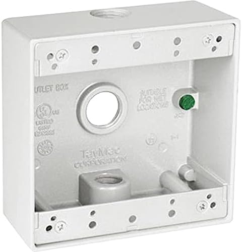 ORBIT 2DB50-5 ELECTRIC BOX 2-5/8" DEEP 5 OUTLET W 1/2" HOLE SIZE WEATHERPROOF 2GANG GRAY - 2DB50-5..