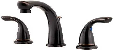 PFIRSTER SERIES PEROFESSIONAL GRADE BATHROOM FACUET 8" CENTER TUSCAN BRONZE 2 HANDLES METAL POP-UP DRAIN -  LG149-610Y..