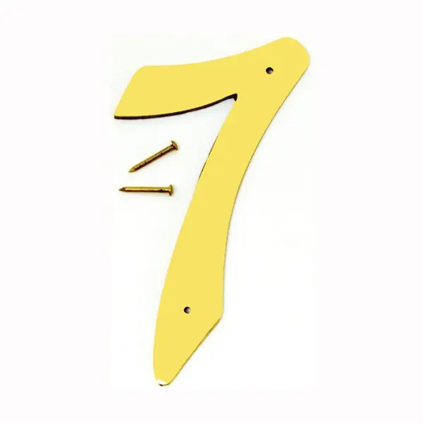 POLISHED BRASS 4" HOUSE NUMBER 7 HY-KO - BR-40/7
