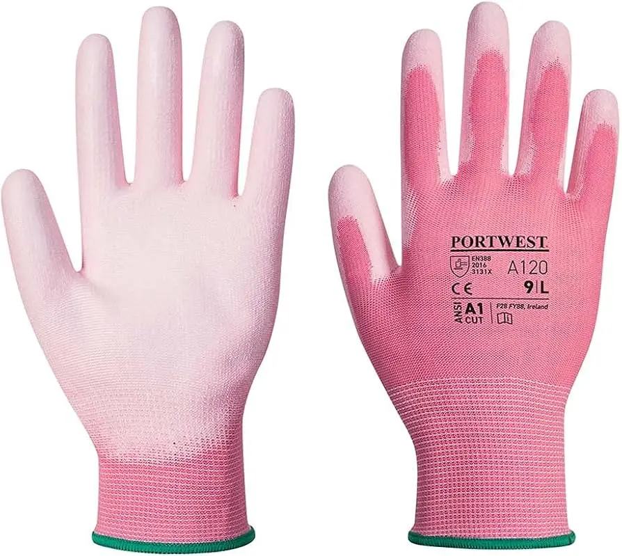 POLYURETHANE PINK PALM PINK GLOVE XSMALL PORTWEST - A120P9RXS
