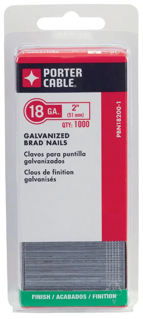 PORTA CABLE - 18 GA 2" GALVANIZED BRAD NAIL BOX