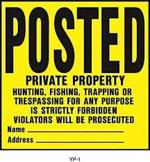 POSTED PRIVATE PROPERTY SIGN 11" X 11" HY-KO - YP-1