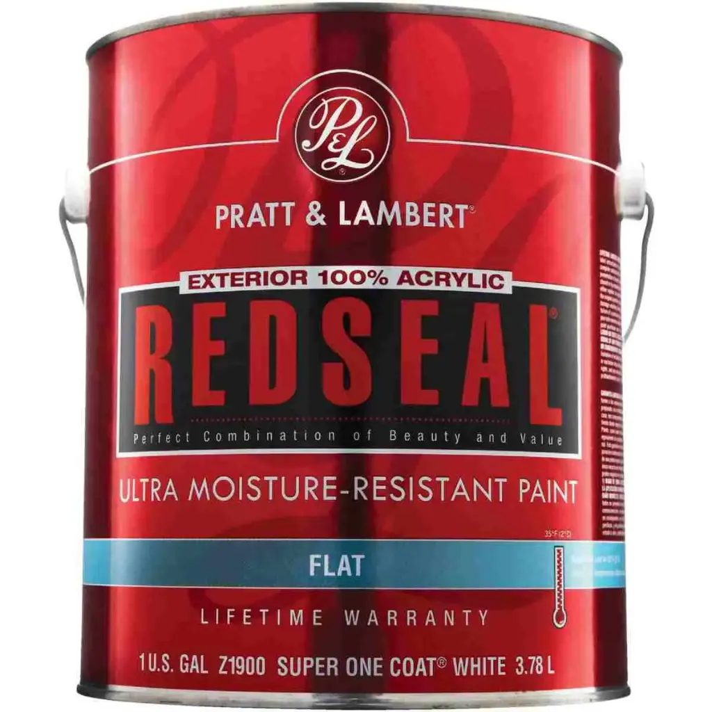 PRATT& LAMBERT REDSEAL ACRYLIC EXTERIOR LATEX FLAT BASE1 1GAL - 0000Z1991-16