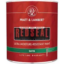 PRATT& LAMBERT REDSEAL ACRYLIC EXTERIOR LATEX SATIN WHITE 1 GAL - 0000Z3100-16