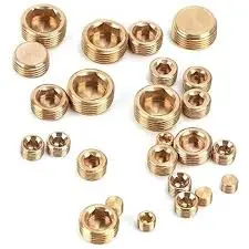 QLOUNI 25PCS BRASS PIPE PLUGS SET NPT 1/8", 1/4", 3/8", 1/2", 3/4" FITTIN...