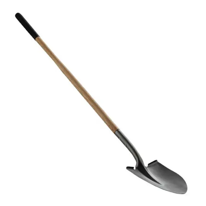 ROUND POINT SHOVEL LONG, 1KG HEAD WOODEN HANDLE ABRACOL - VC72L