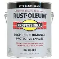RUST-OLEUM - HIGH PERFORMANCE ENAMEL - GLOSS BLACK  7779 - GAL