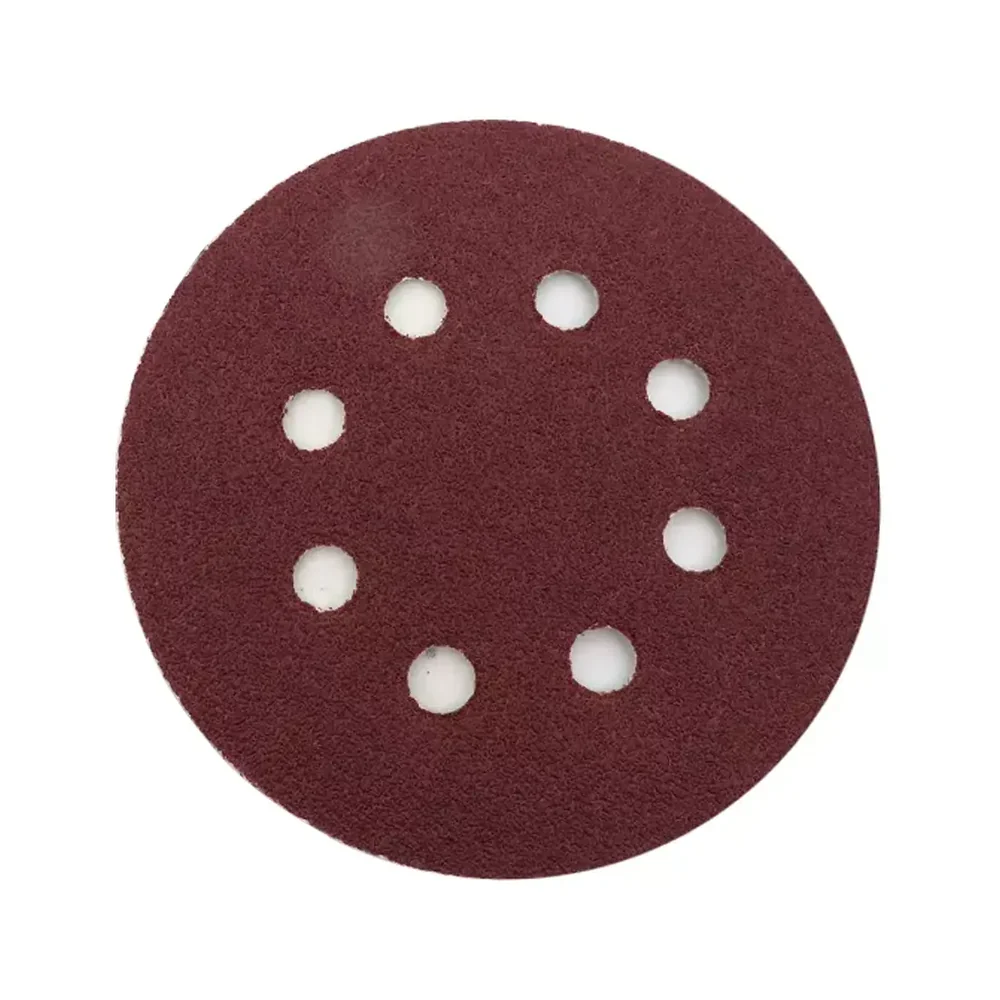 Red Velcro Disc With Holes 220 Grit