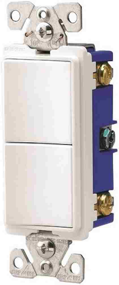 S/P WHITE DECORA 2-SWITCH ROCKER  - AES2202