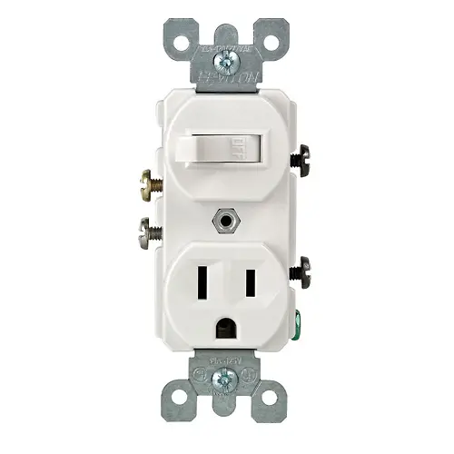 S/P White Switch & Outlet Combination - (#274W) 5225-W