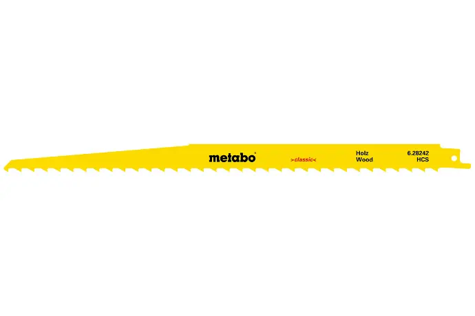SABRE SAWZALL BLADES HCS 300 X 1.25MM/8.5 SINGLE METABO - 628242000