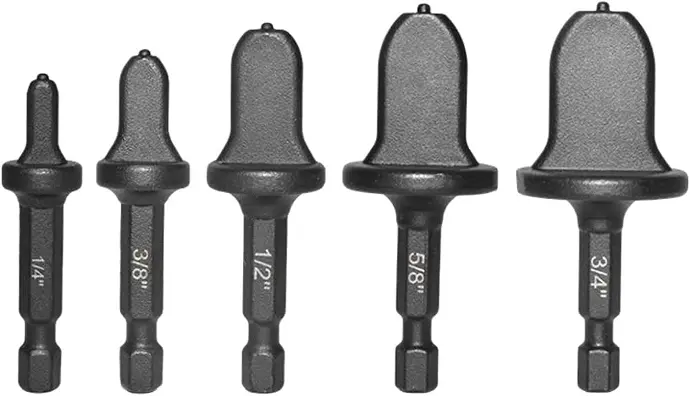 SAIPE 5PCS SWAGING TOOL DRILL BIT SET 1/4" HEX SHANK COPPER PIPE FLARING TUBE EXPANDER 1/4" - 3/4" - X002VQTUEJ