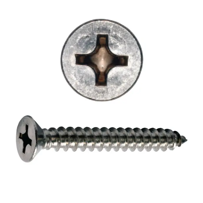 SCREW #10 X 1-1/2" METAL FLAT HEAD PHILIP SS